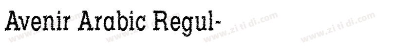 Avenir Arabic Regul字体转换